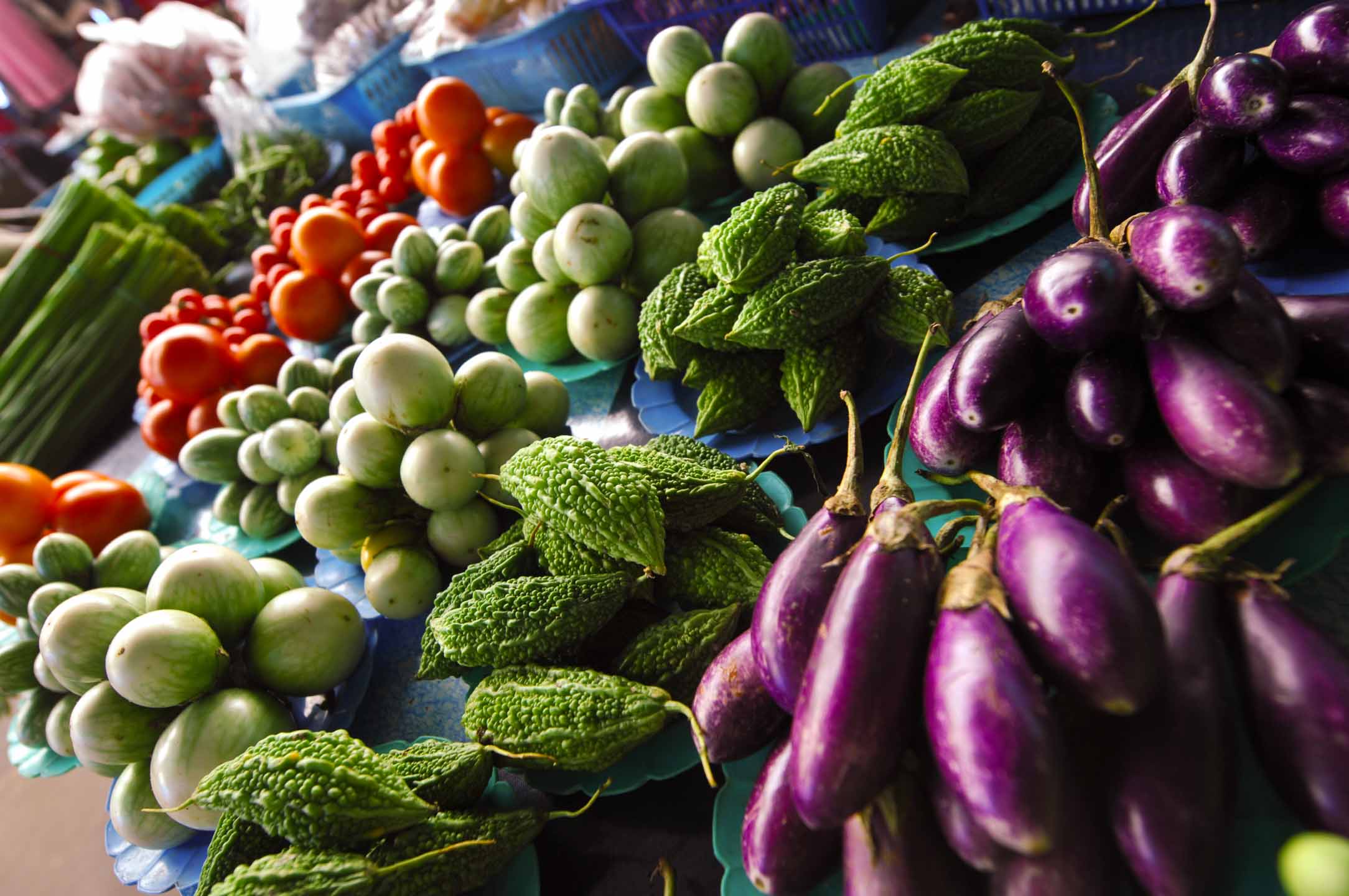 Shopping for cooking class, market in Chiang Mai