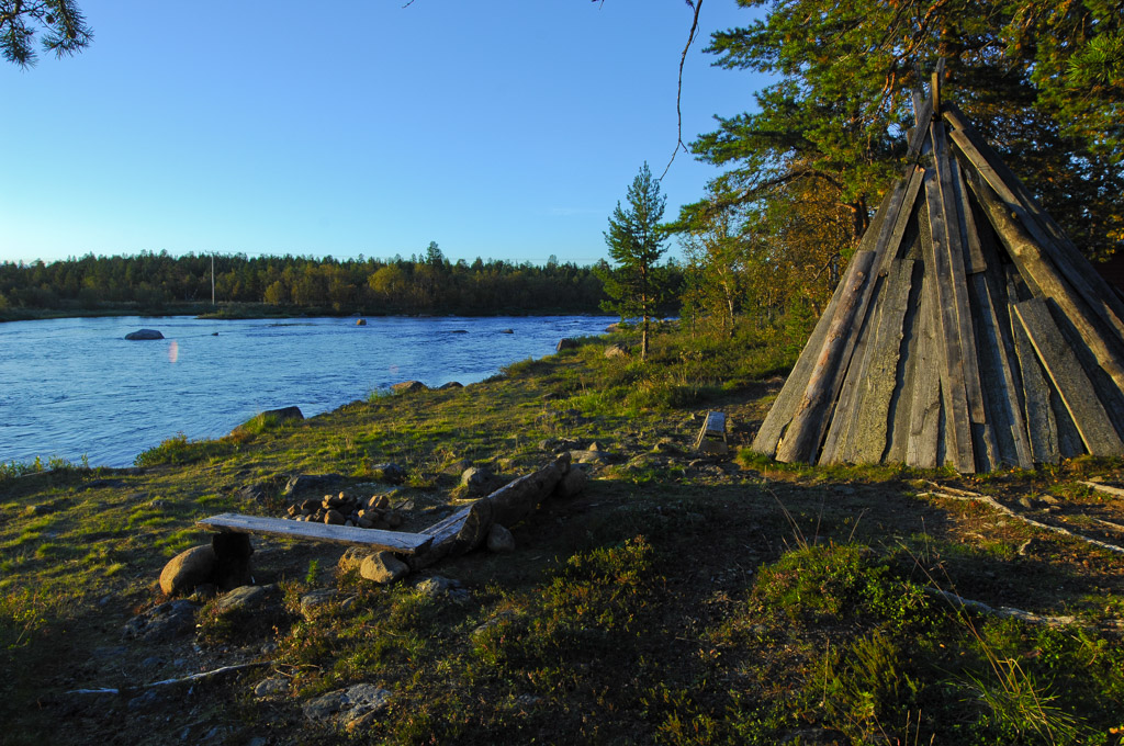 Giellájohka bei Karigasniemi, Finnland