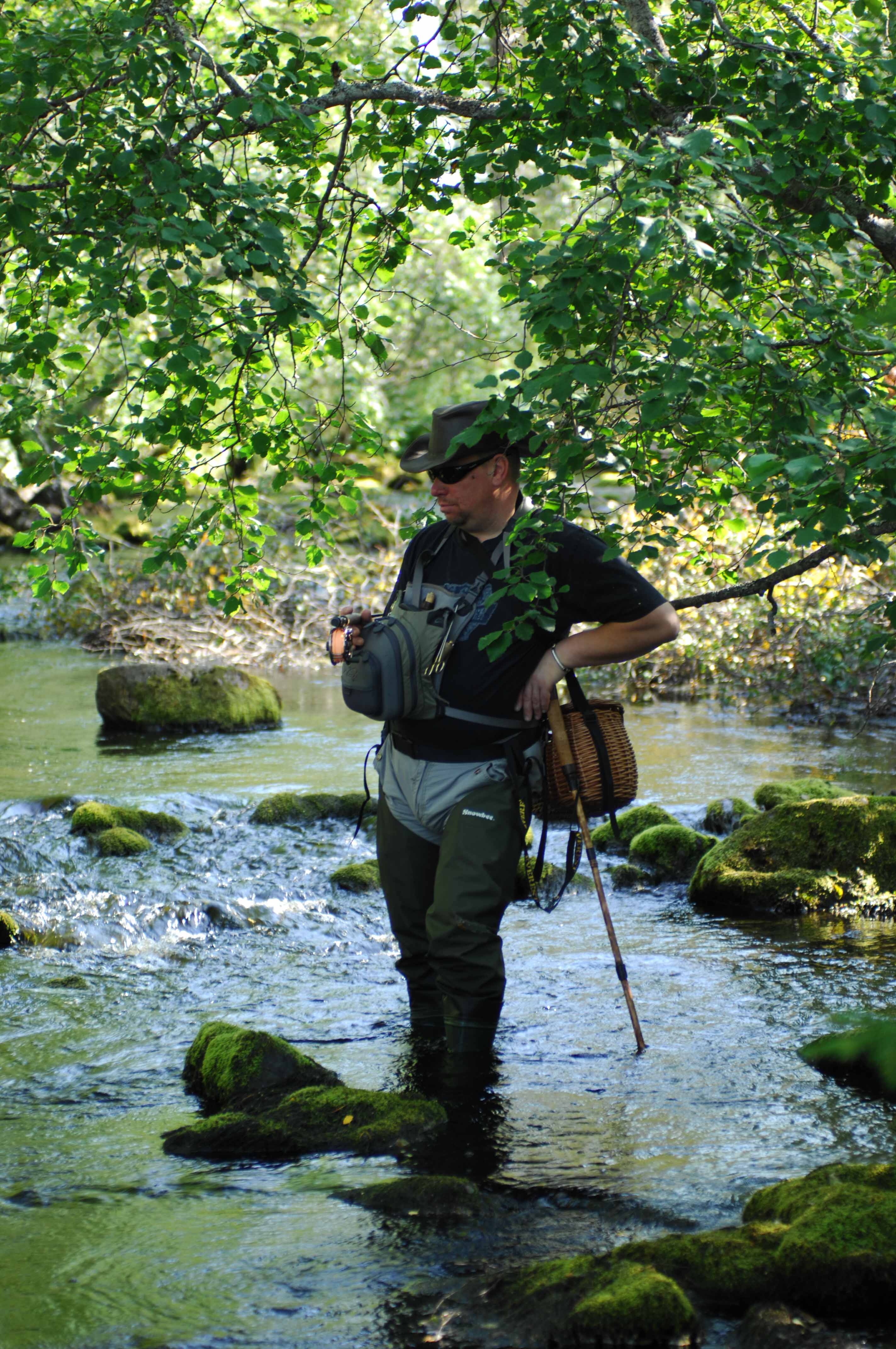 Fly fisherman, Jurmu, Finland