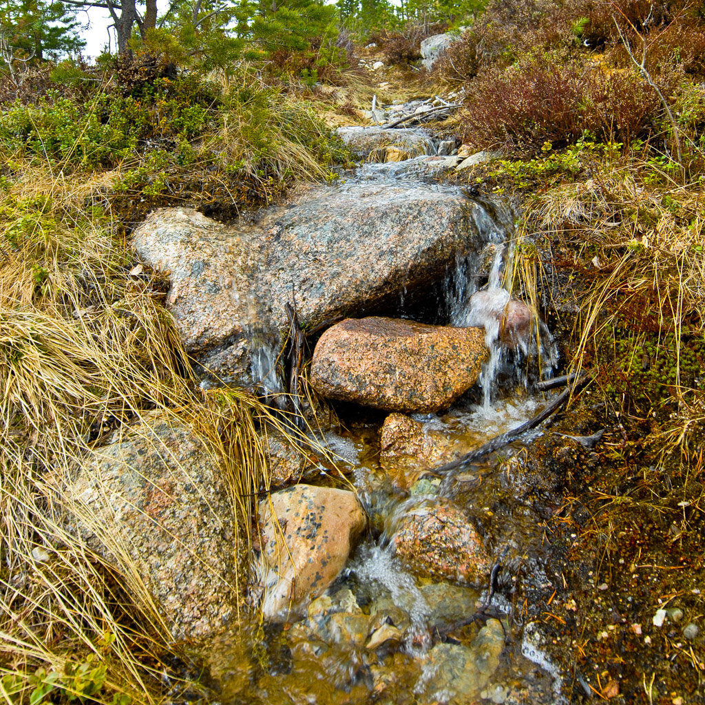 Anlaufendes Schmelzwasser