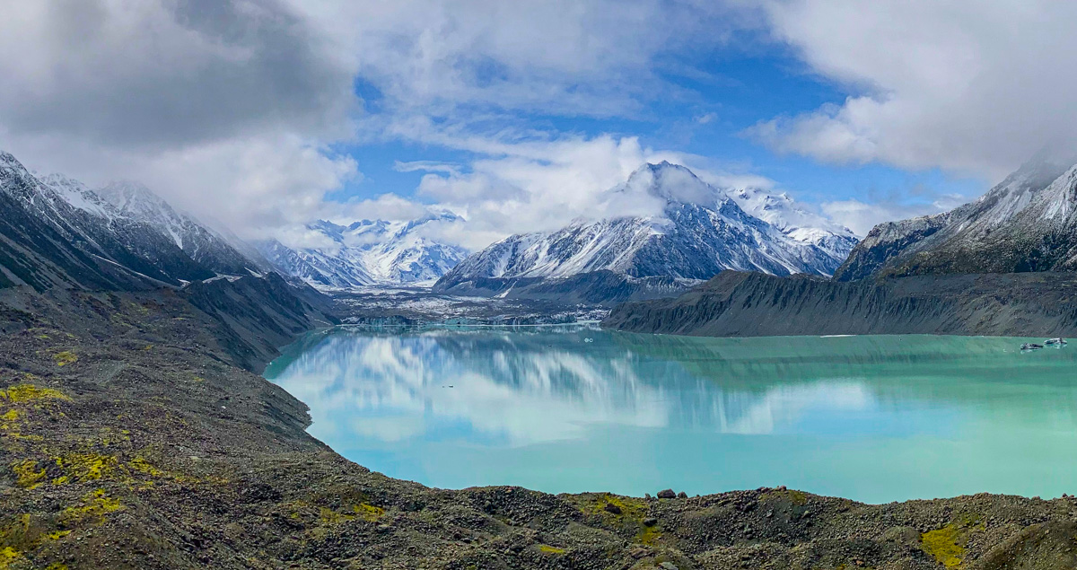 Tasman Gletscher und Lake Tasman