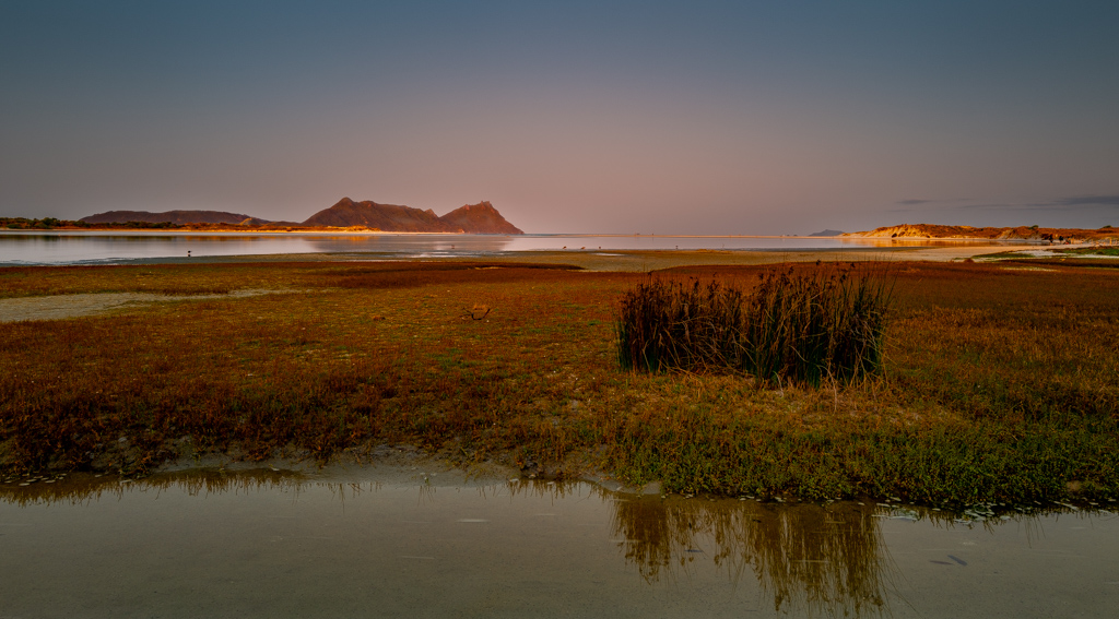Ruakaka Beach, Beam Bay im Abendlicht