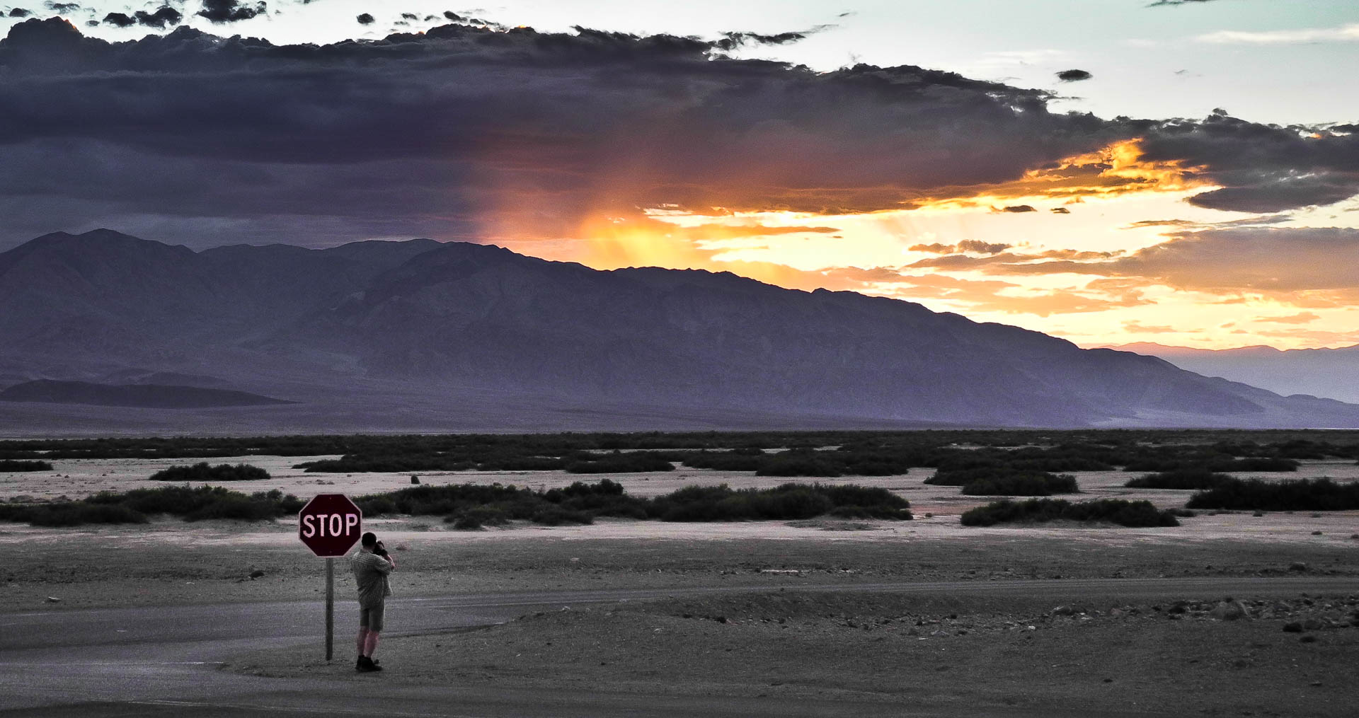 Sunbeam over Death Valley