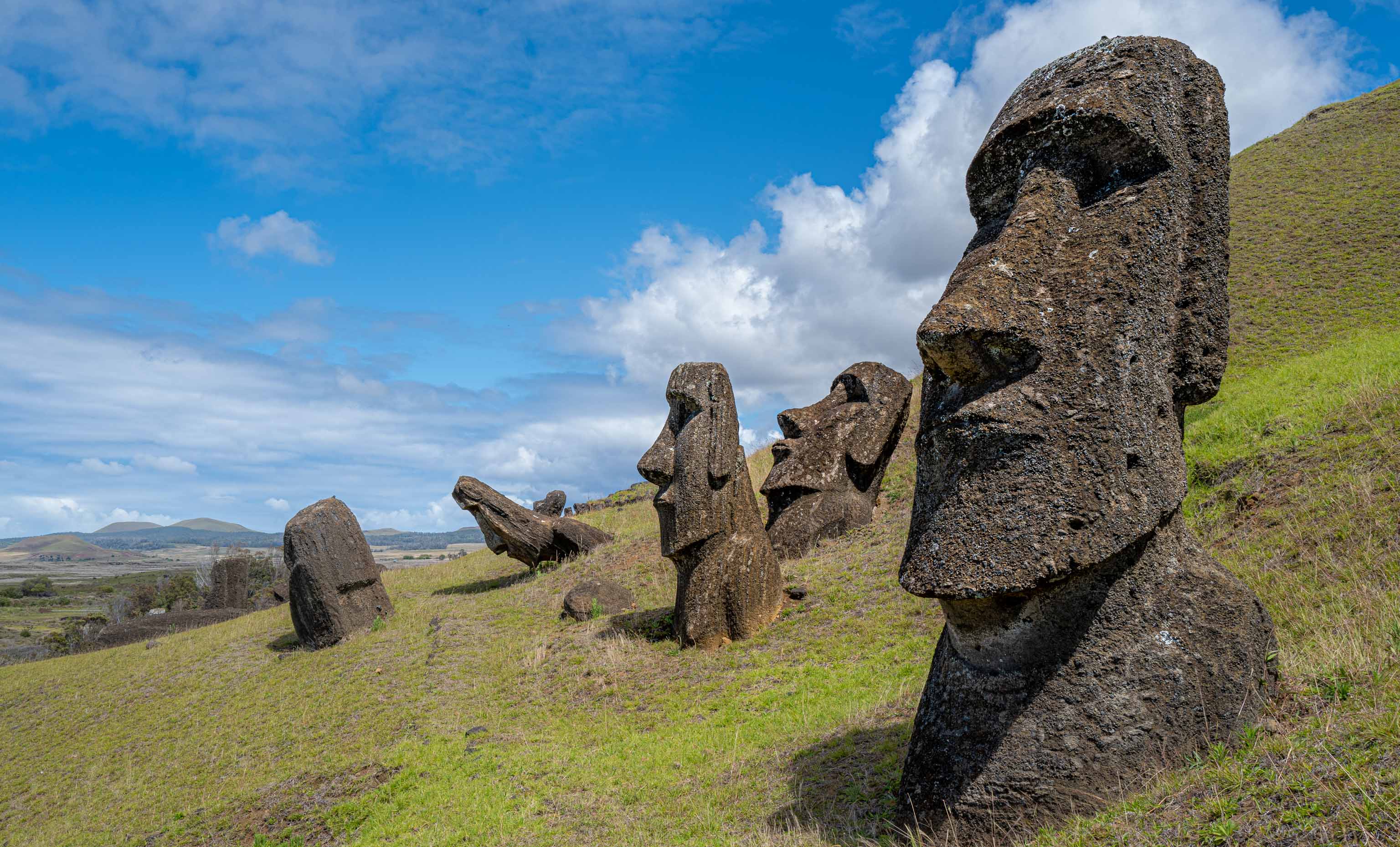 Rano Raraku, Manufaktur der Moai