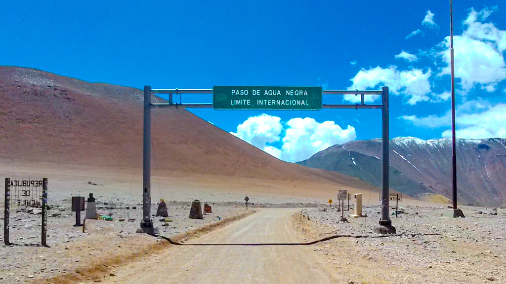 Höchster Grenzpass (4.778 Meter) zwischen Chile und Argentinien