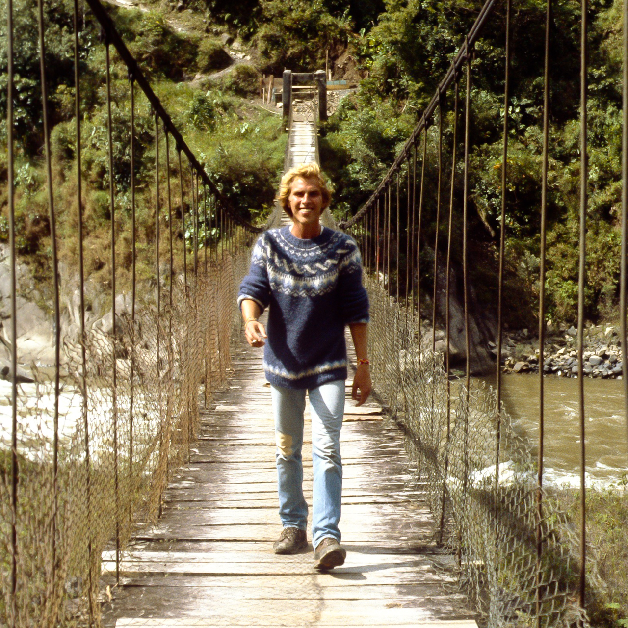 Bridge over Rio Cutuchi, Baños, Ecuador