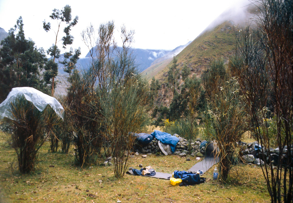 Night camp, Inka Trail, on our way to Machu Picchu