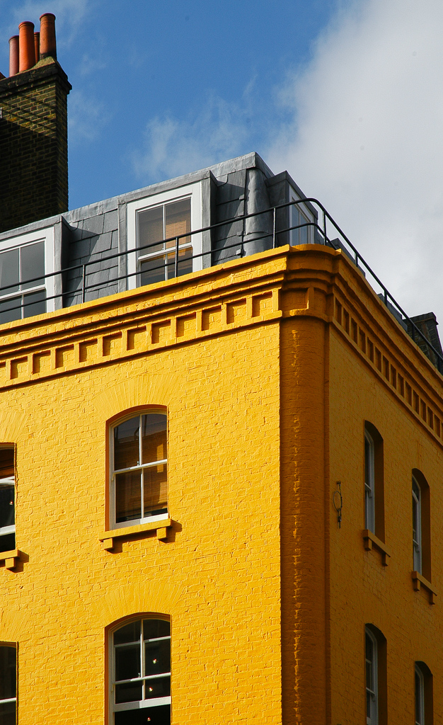 Yellow house near Carnaby Street