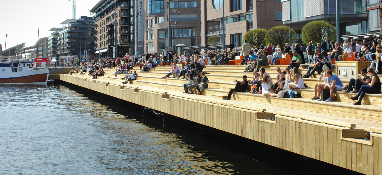 Cafés an der Aker Brygge