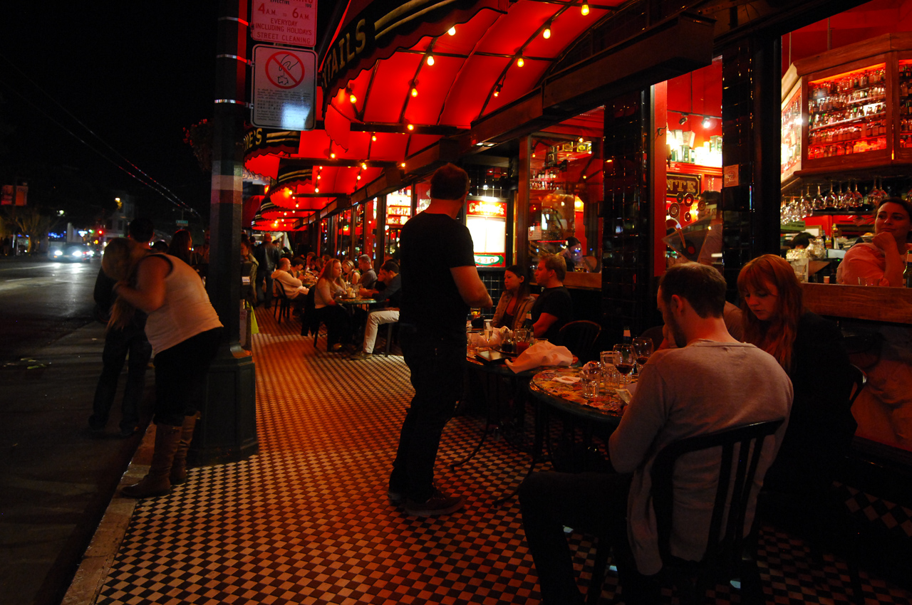 Street Restaurant at night, Little Italy
